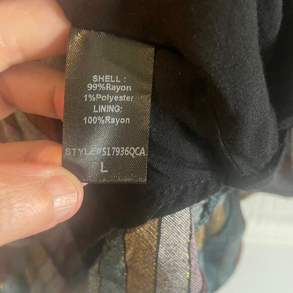 Mustard Seed Striped Smocked Sleeveless Mini Dress size Large - Picture 13 of 15